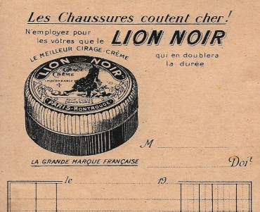 Petite facture illustrée Lion Noir 