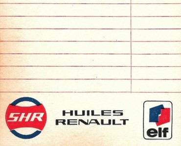 Bloc-notes Renault Huile
