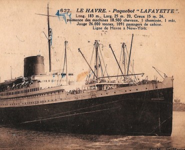 Carte Postale Paquebot Lafayette
