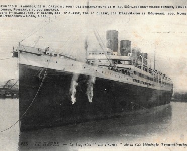 Carte Postale Paquebot La France