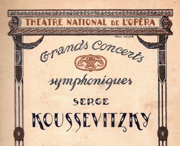 Programme : Concerts Serge Koussevitzky