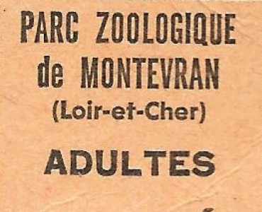 Ticket d'Entrée au Zoo de Montevran