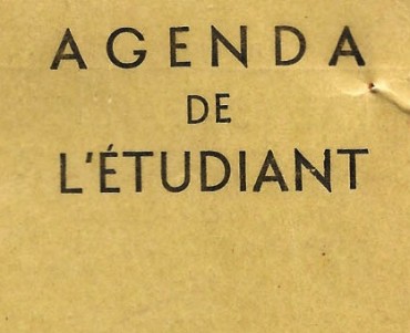 Agenda 1962 de l'Etudiant Joseph Gibert