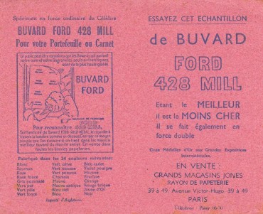 Buvard Ford 428 Mill