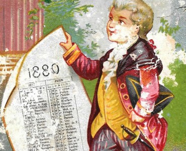 Calendrier 1880 Biscuit des Amateurs
