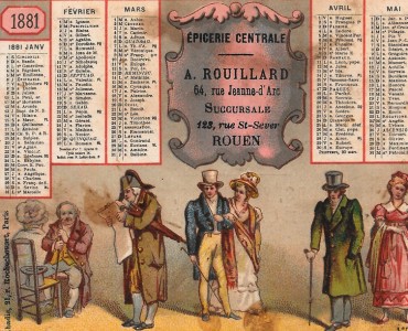 Calendrier 1881 A Rouillard