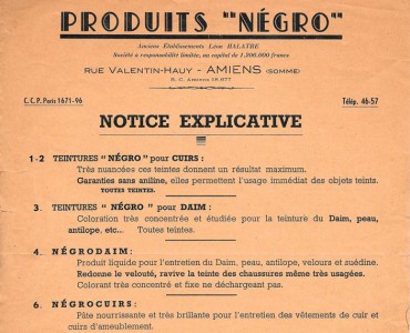 Notice Produits Négro