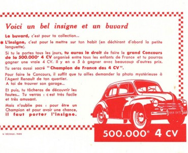 Buvards Renault
