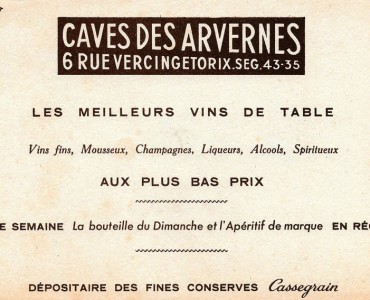 Buvard Caves des Arvernes