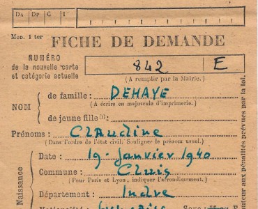 Fiche de demande de Carte (01)