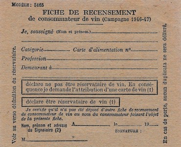 Fiche de Recensement