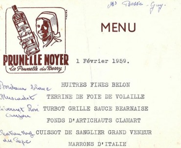 Menu Prunelle Noyer