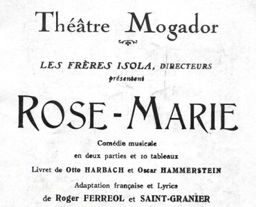 Programme : Rose-Marie (01)