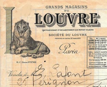 Facture Grands Magasins du Louvre