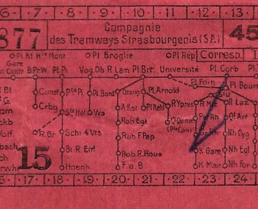 Ticket de Tramway strasbourgeois