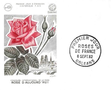 Enveloppe Philatélique Roses de France