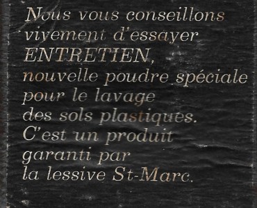 Boite d'allumettes Entretien