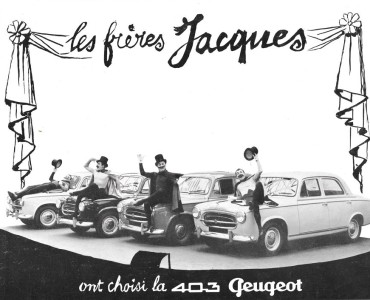 Pub Les frères Jacques/Peugeot