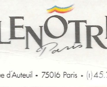 Boite d'allumettes Lenôtre