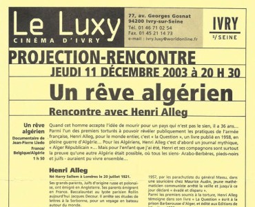 Programme : Un rêve algérien