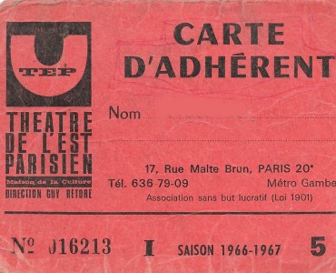 Carte d'adhérent au TEP