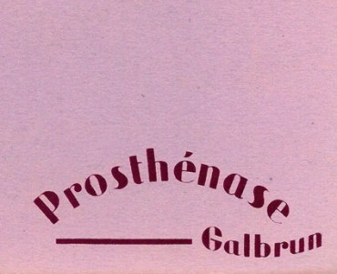 Buvards Prosthénase Galbrun
