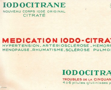 Buvard Iodocitrane