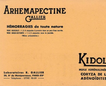 Buvard Arhémapectine