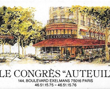 Boite d'allumettes Le Congrès Auteuil