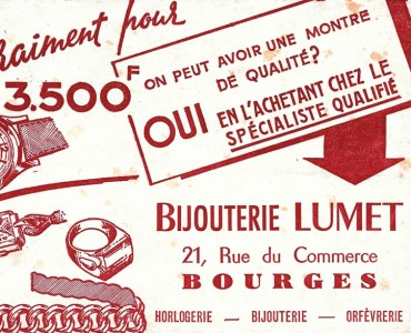 Buvard Bijouterie Lumet