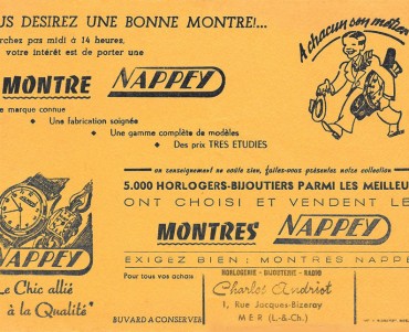Buvard Montre Nappey