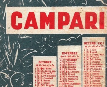 Calendrier 1951 Campari