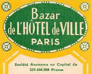 Carte-Vendeur Bazar de l'Hôtel de Ville