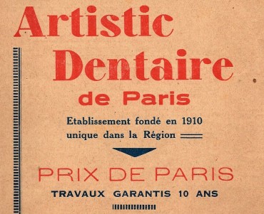 Notice Artistic Dentaire de Paris