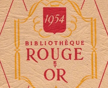 Calendrier 1954 Bibliothèque Rouge et Or