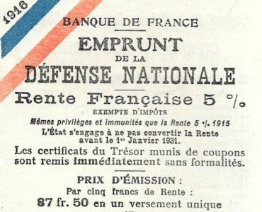 Notice Emprunt de la Défense Nationale