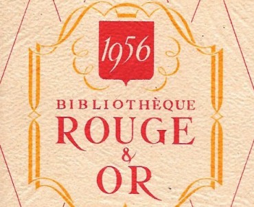 Calendrier 1956 Bibliothèque Rouge et Or